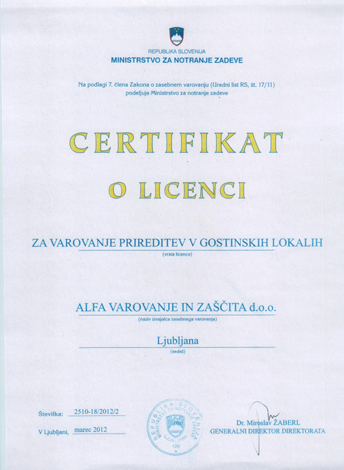 Licenca Gostinski lokali